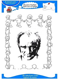 Çocuklar İçin 10 Kasım Boyama Sayfaları 
